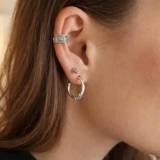 Bali hoops oorbellen 12 mm Ezra