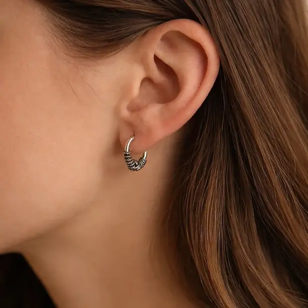 Bali hoop oorringen 10 mm Boya