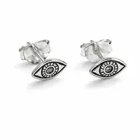 Zilveren oorknopjes alziend oog