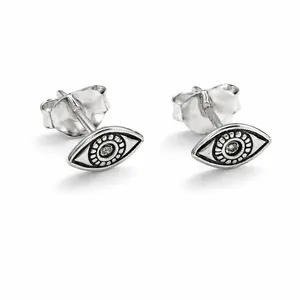 Zilveren oorknopjes alziend oog