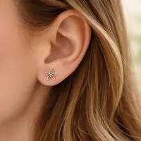 Zilveren oorknopjes Daisy Dee