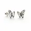 Vlinder oorknopjes zilver