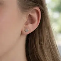 Zilveren oorknopjes Angelwing Angie