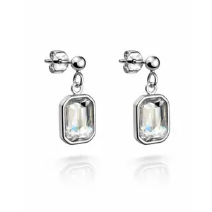 Swarovski oorbellen zilver