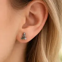 Zilveren oorknopjes Buddha Zilveren oorknopjes Buddha