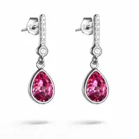 Oorstekers diamonds life Roze