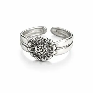 Teenring / vingertop ring sunflower