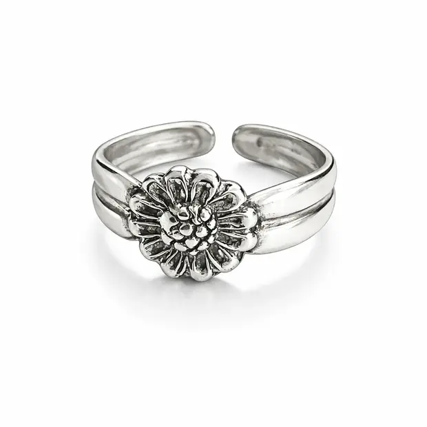 Teenring / vingertop ring sunflower Teenring / vingertop ring sunflower
