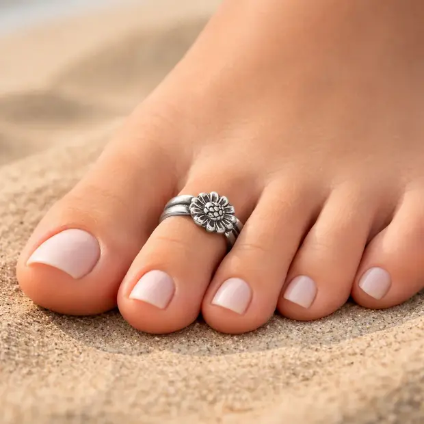 Teenring / vingertop ring sunflower Teenring / vingertop ring sunflower