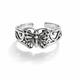 Teenring / vingertop ring vlinder