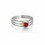 Teenring Triple crystal red