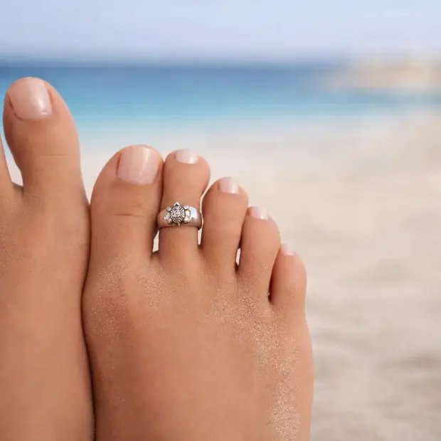 Teenring / vingertop ring schildpad