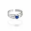 Teenring Triple crystal blue
