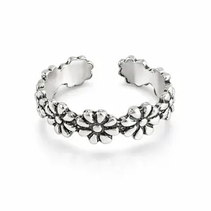 Teenring / vingertop ring FLOWER POWER