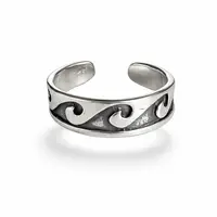 Teenring / vingertop ring golven