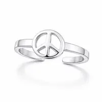 Teenring / vingertop ring Peace