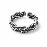 Teenring / vingertop ring OXIDISE BRAID