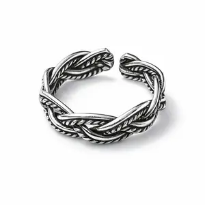 Teenring / vingertop ring OXIDISE BRAID