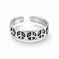 Teenring / vingertop ring PEACE