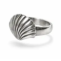 Zilveren ring Shell