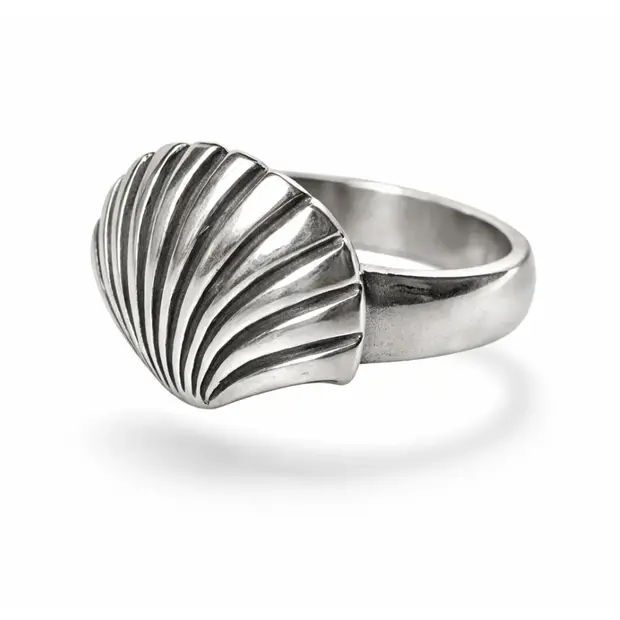 Zilveren ring Shell