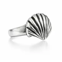 Zilveren ring Shell