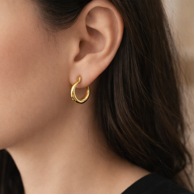 Oorbellen hoop goudkleur Paz