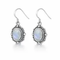 Zilveren oorbellen Maansteen Amelia