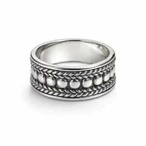 Zilveren Bali ring 'Lovina'