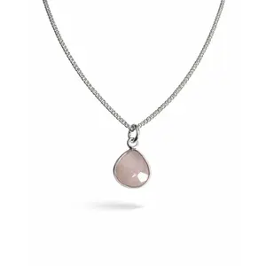 Rozenkwarts ketting druppel Rozenkwarts ketting druppel