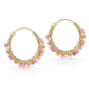 Goldplated oorringen Rio Toermalijn