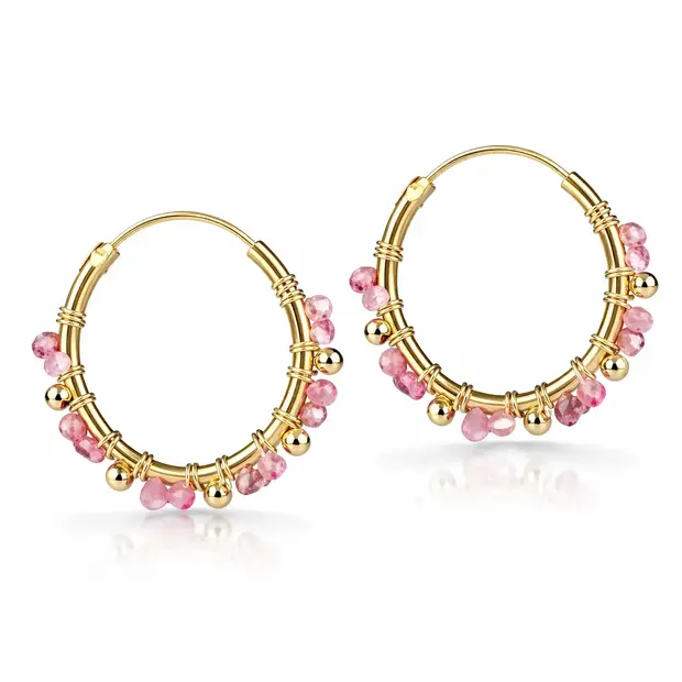 Goldplated oorringen Rio Toermalijn Goldplated oorringen Rio Toermalijn