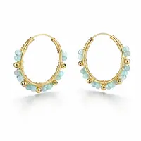 Goldplated oorringen Rio Amazoniet