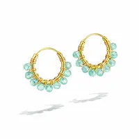 Goldplated oorringen Lago Amazoniet