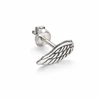 Zilveren oorknopje Angel wings