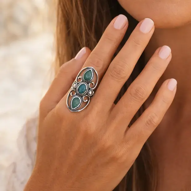 Boho ring Smaragd Boho ring Smaragd