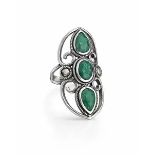 Boho ring Smaragd