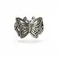 Zilveren vlinder ring