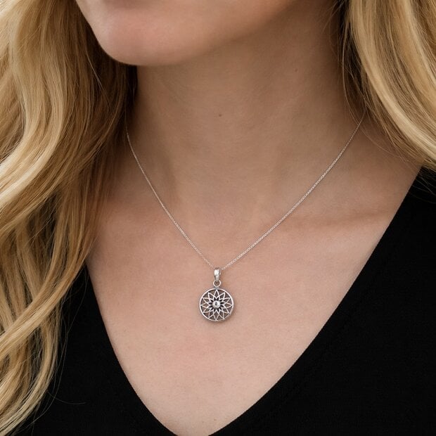 Hanger Flower of Life zilver