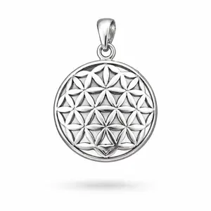 Zilveren hanger Flower of Life
