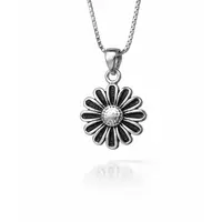 Zilveren hanger Sun Flower