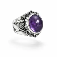 Zilveren ring Amethist Penny