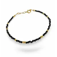 Zwarte Spinel armbandje Coco goud