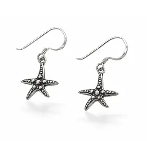 Zilveren oorbellen Zeester