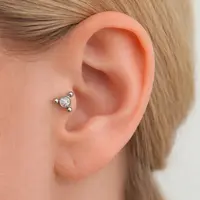 Piercing zirkonia small triangle dot