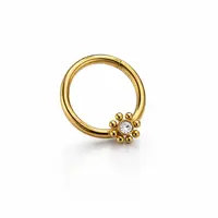 Daith piercing flower gold