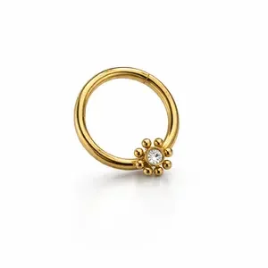 Daith piercing flower gold