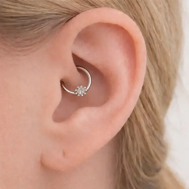 Daith piercing flower silver Daith piercing flower silver