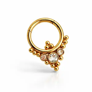 Daith piercing sparkle gold