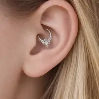 Daith piercing sparkle silver